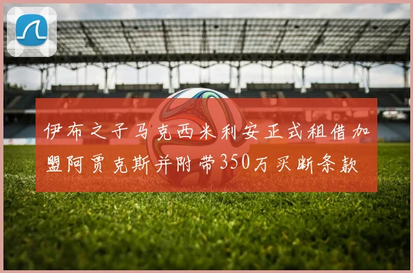 伊布之子马克西米利安正式租借加盟阿贾克斯并附带350万买断条款